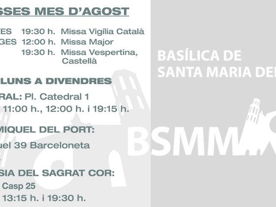 Horaris d'agost de 2021