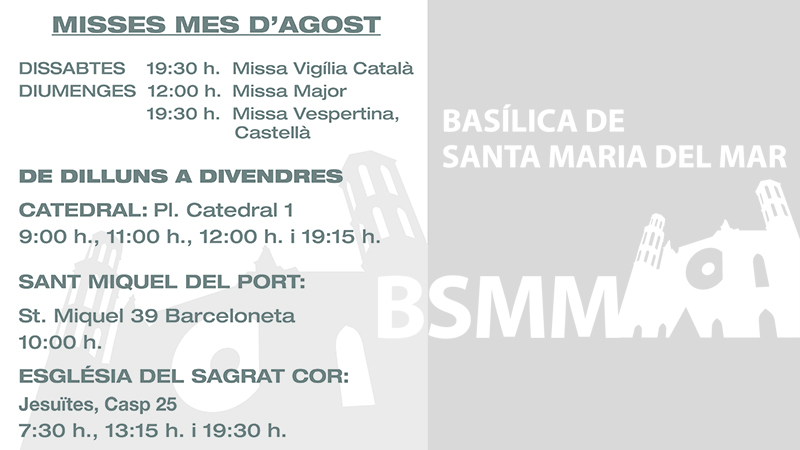 Horaris d'agost de 2021