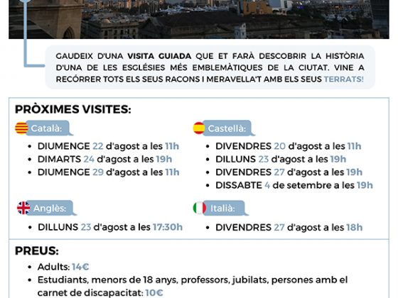 Horaris de visita als terrats per a la darrera setmana d’agost