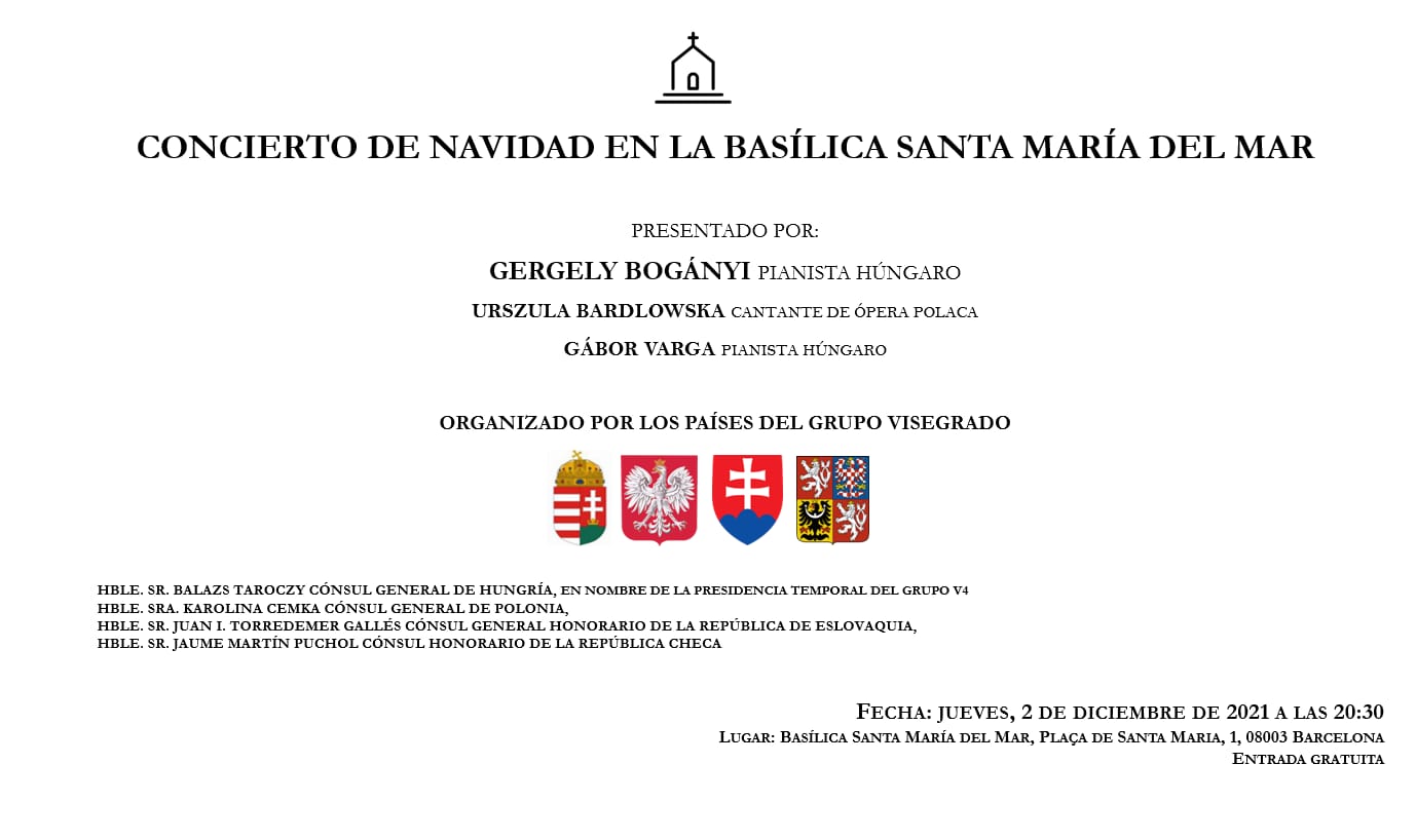Concert de Nadal organitzat pels països del grup Visegrád