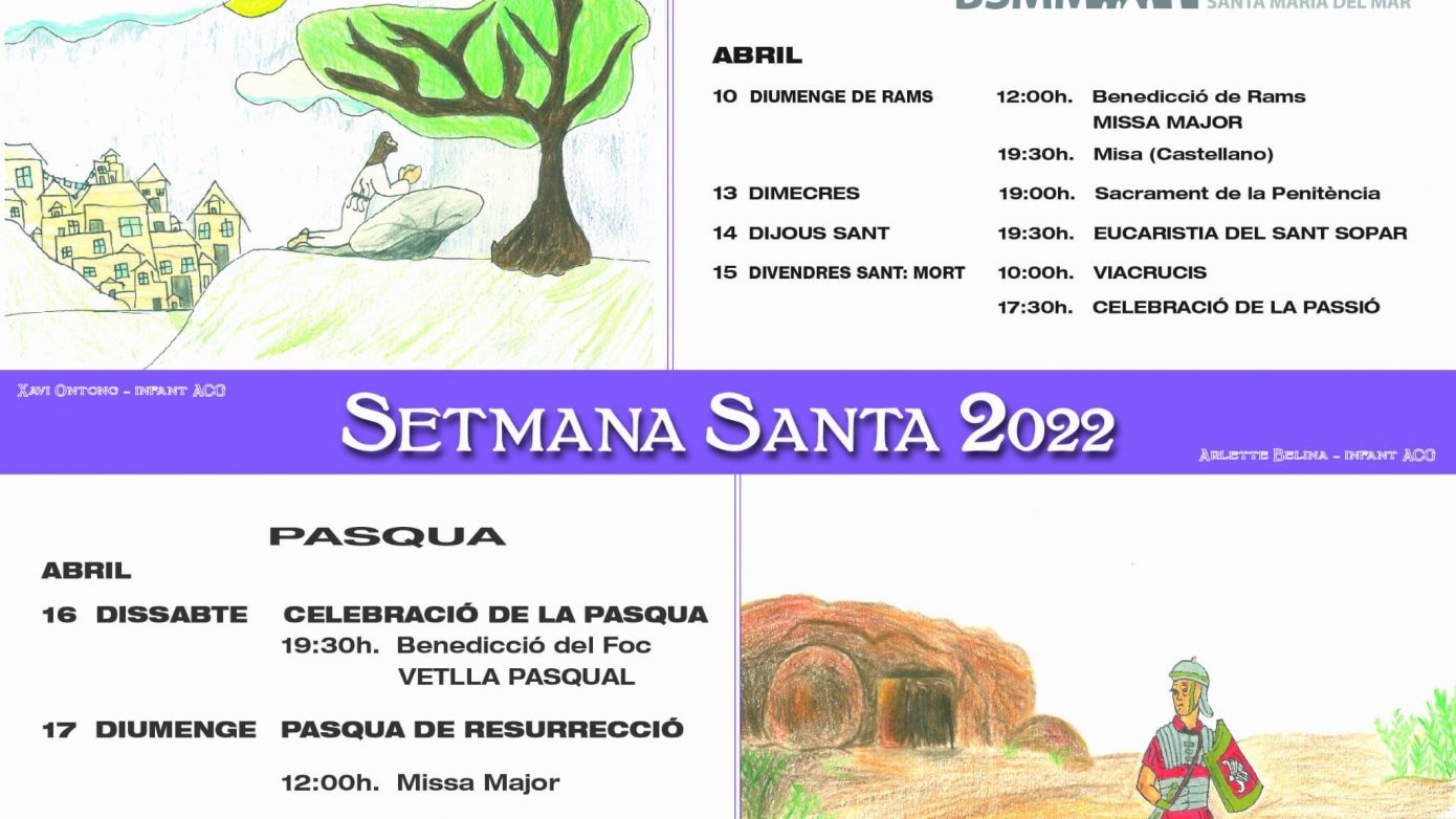 Horaris de Setmana Santa 2022