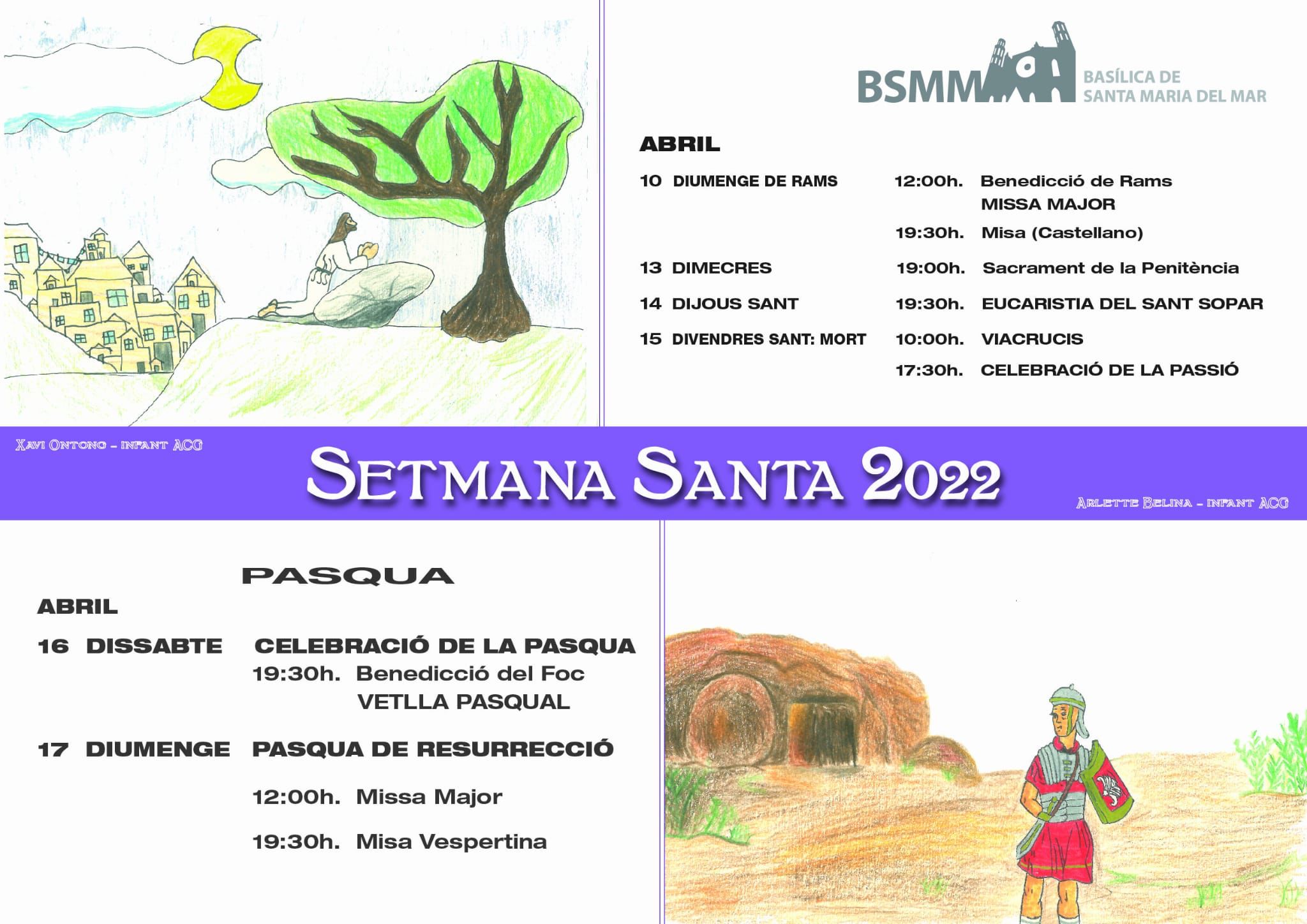 Horaris de Setmana Santa 2022
