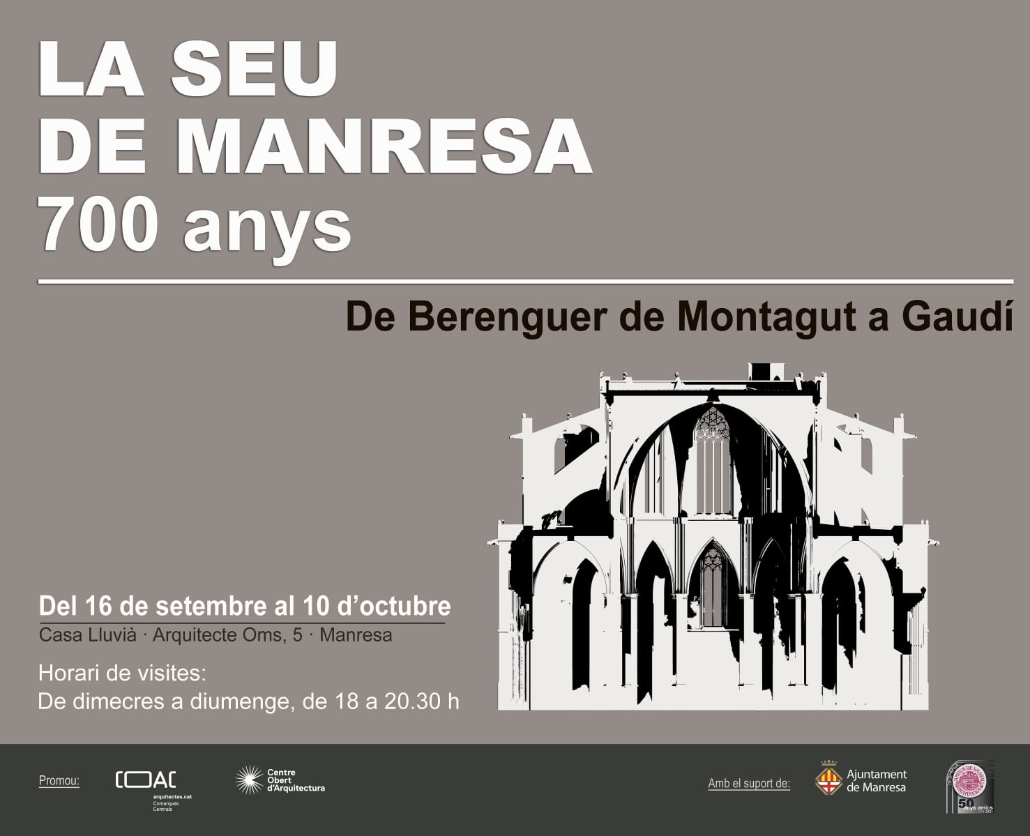 Exposició «La seu de Manresa, 700 anys - De Berenguer de Montagut a Gaudí»