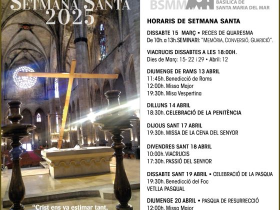 Horaris de Setmana Santa de 2025